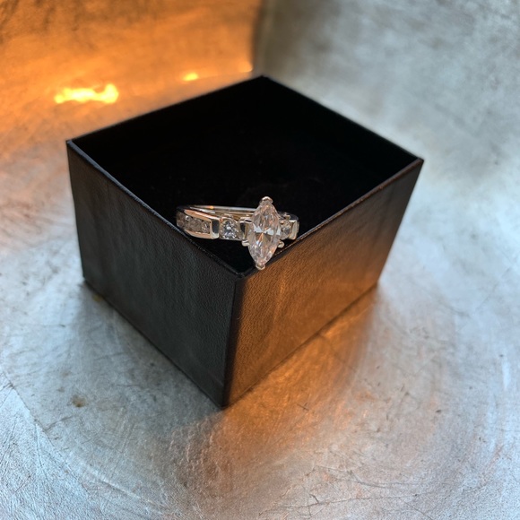 ABSOLUTE Jewelry - Absolute sterling silver .925 CZ Marquise ring